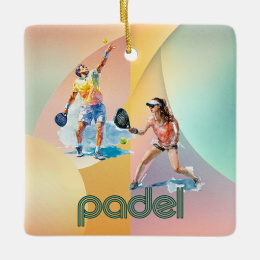 Padel Holiday Ornament – Vibrant Padel Style (Voorkant)