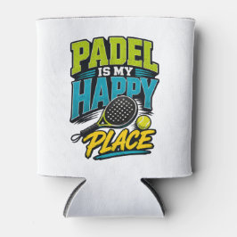 Padel Is Mijn Gelukkige Plek Retro Sport Blikjeskoeler