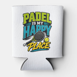 Padel Is Mijn Gelukkige Plek Retro Sport Blikjeskoeler