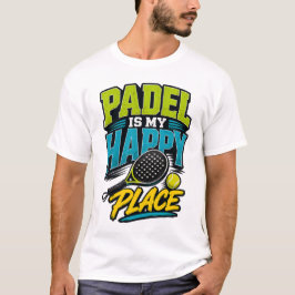 Padel Is Mijn Gelukkige Plek Retro Sport T-shirt
