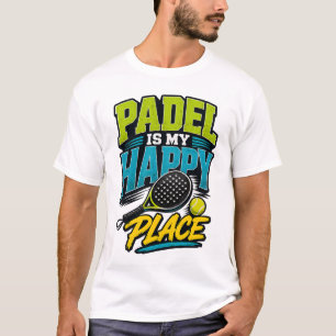 Padel Is Mijn Gelukkige Plek Retro Sport T-shirt