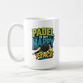 Padel Is Mijn Gelukkige Plek Retro Sporten Koffiemok