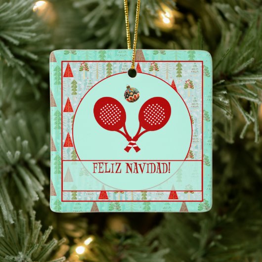 Padel Kerst Ornament – Een Retro Padel Kerst (Boom)