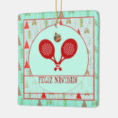 Padel Kerst Ornament – Een Retro Padel Kerst (Links)