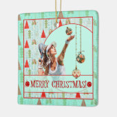 Padel Kerst Ornament – Padel Retro Kerst (Links)