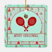 Padel Kerst Ornament – Padel Retro Kerst (Achterkant)