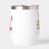 Padel Kerst Wijn Tumbler - Kerst Padel Engel (Links)