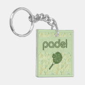 Padel Key Chain – Spanish Tile Vibes Matcha Green Sleutelhanger (Voorkant Links)