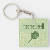 Padel Key Chain – Spanish Tile Vibes Matcha Green Sleutelhanger (Voorkant)
