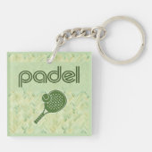 Padel Key Chain – Spanish Tile Vibes Matcha Green Sleutelhanger (Achterkant)