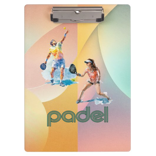 Padel Klembord – Levendig Padel Stijl (Voorkant)