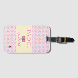 Padel Luggage Tag - Social Club Brights & Pink Bagagelabel