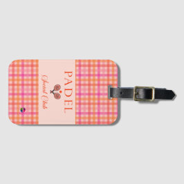 Padel Luggage Tag - Social Club Gingham Brights Bagagelabel