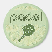 Padel Magnet – Spaanse Tegels Vibes Matcha Groen (Voorkant)