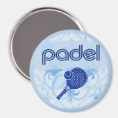 Padel Magnet – Spanish Tile Vibes in Blue (Voorkant / Achterkant)