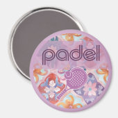 Padel Magnet – Spanish Tile Vibes in Purple (Voorkant / Achterkant)