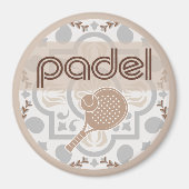 Padel Magnet – Spanish Tile Vibes Taupe Browns (Voorkant)