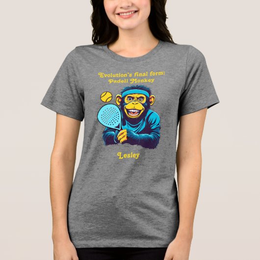 Padel Monkey Business Smashwear Tri-Blend Shirt (Voorkant)
