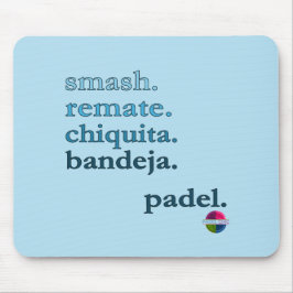 Padel Mouse Pad - Word Vibe Sky Blue Muismat