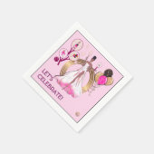 PADEL NAPKIN: CELEBRATION PADEL DIVA - BRIGHT PINK SERVET (Hoek)