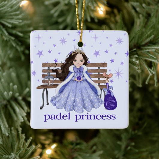PADEL ORNAMENT – ADORABLE PADEL PRINCESS in BLUE (Boom)