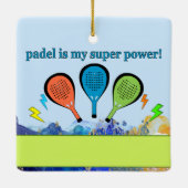 PADEL ORNAMENT – PADEL BOYS SUPERHEROES BLUE (Achterkant)