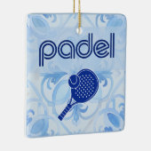 Padel Ornament – Spanish Tile Vibes in Blue (Rechts)