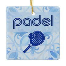 Padel Ornament – Spanish Tile Vibes in Blue