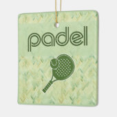 Padel Ornament-Spanish Tile Vibes in Matcha Green Keramisch Ornament (Links)