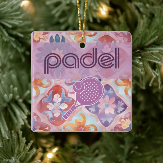 Padel Ornament – Spanish Tile Vibes in Purple (Boom)