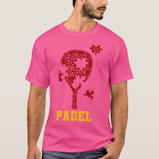 Padel Paddle Tennis Paddel Racquet Bal Puzzel T-shirt