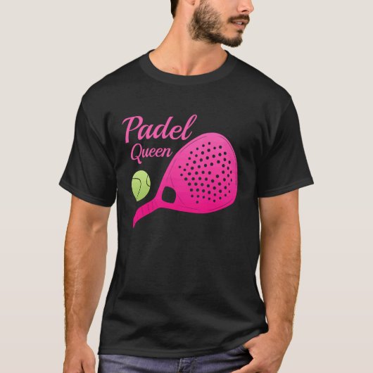 Padel Paddle Tennis Queen Princess Backhand Racket T-shirt (Voorkant)