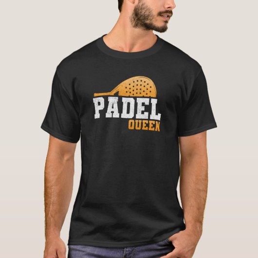 Padel Paddle Tennis Queen Princess Backhand Racket T-shirt (Voorkant)