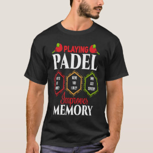 Padel Padel verbetert Memory Padel Player T-shirt