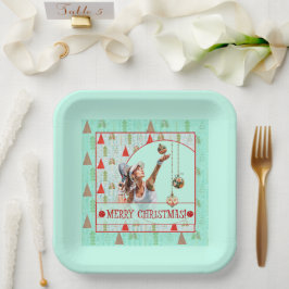 Padel Paper Plate – Padel Retro Christmas Papieren Bordje