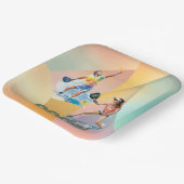 Padel Paper Plate – The Vibrant Padel Style Papieren Bordje (Gebogen)