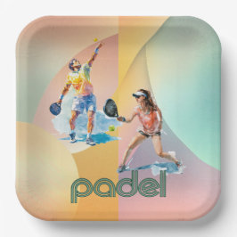 Padel Paper Plate – The Vibrant Padel Style Papieren Bordje