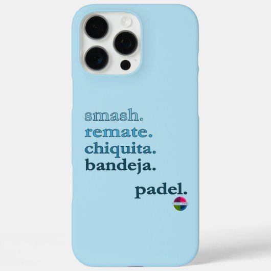 Padel Phone Case-Personalize Word Vibe Sky Blue Case-Mate iPhone Case (Achterkant)