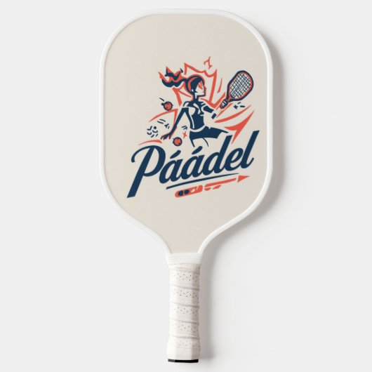 Padel Pickleball Paddle – Dynamisch sportontwerp (Achterkant)