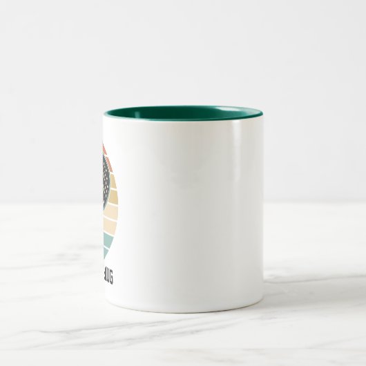 Padel Player Retro Tweekleurige Koffiemok (Center)