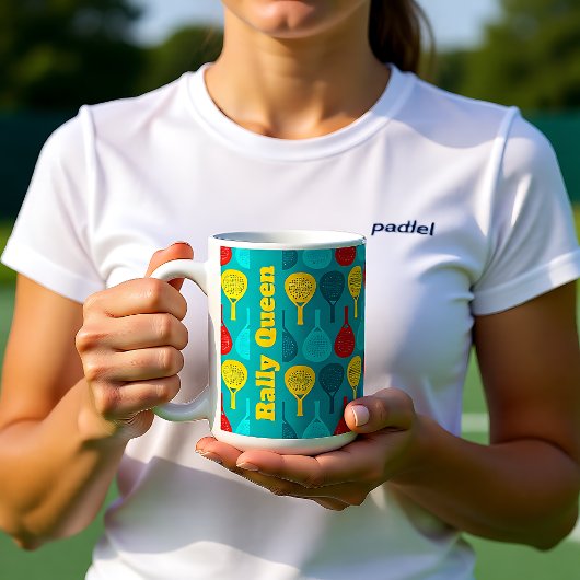 Padel Racket Fuel, aangepaste tekst Koffiemok