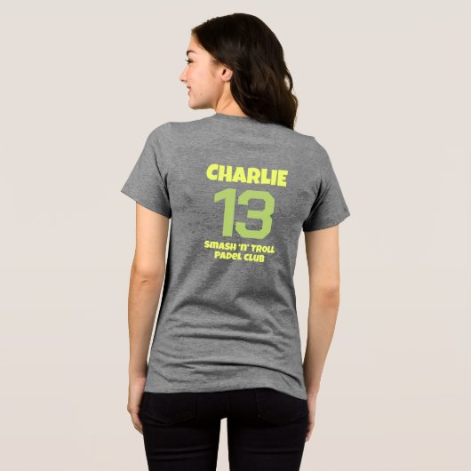 🧌Padel Racket Rager Tri-Blend Shirt (Achterkant volledig)