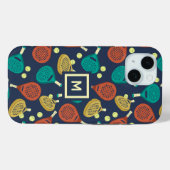 Padel Rackets Patroon met Initiaal Case-Mate iPhone Case (Achterkant (horizontaal))