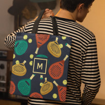 Padel Rackets Patroon met Initiaal