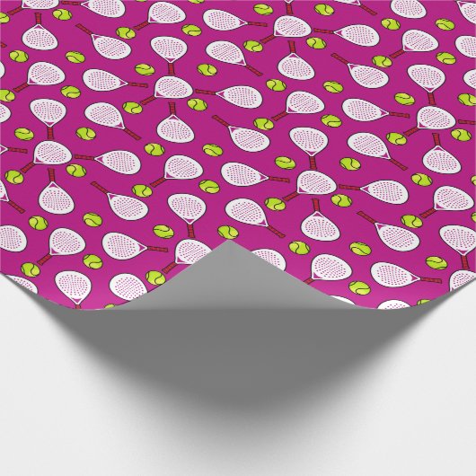 🎾Padel Rally Wrap hot pink Cadeaupapier (Hoek)