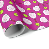 🎾Padel Rally Wrap hot pink Cadeaupapier (Rol Hoek)