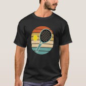 Padel Retro Sunset Paddle met Ball T-shirt (Voorkant)