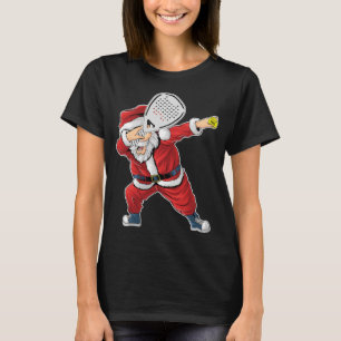 Padel Santa Claus Dabbing Padel kerstkeuter T-shirt