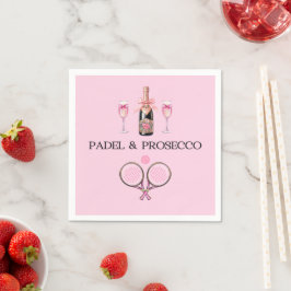 PADEL SERVET: PADEL & PROSECCO KLASIEK ROZE-ZWART SERVET