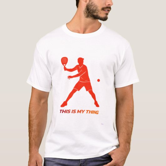 Padel Silhouette Action Lifestyle Design T-shirt (Voorkant)